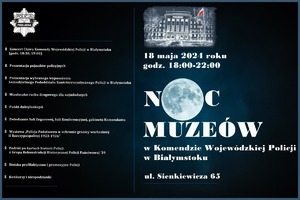 obraz przedstawia napis noc muzeów