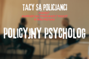 obraz przedstawia napis policyjny psycholog