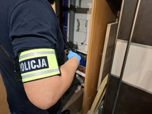 obraz przedstawia napis policja