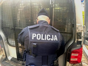 obraz przedstawia napis policja