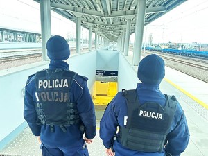 obraz przedstawia dwóch policjantów